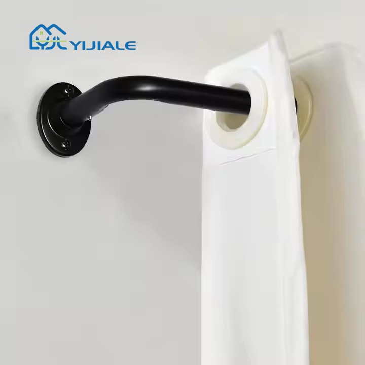 Metal full shading industrial curtain rod telescopic anti-rust indoor and outdoor ceiling or wall-mounted curtain rod