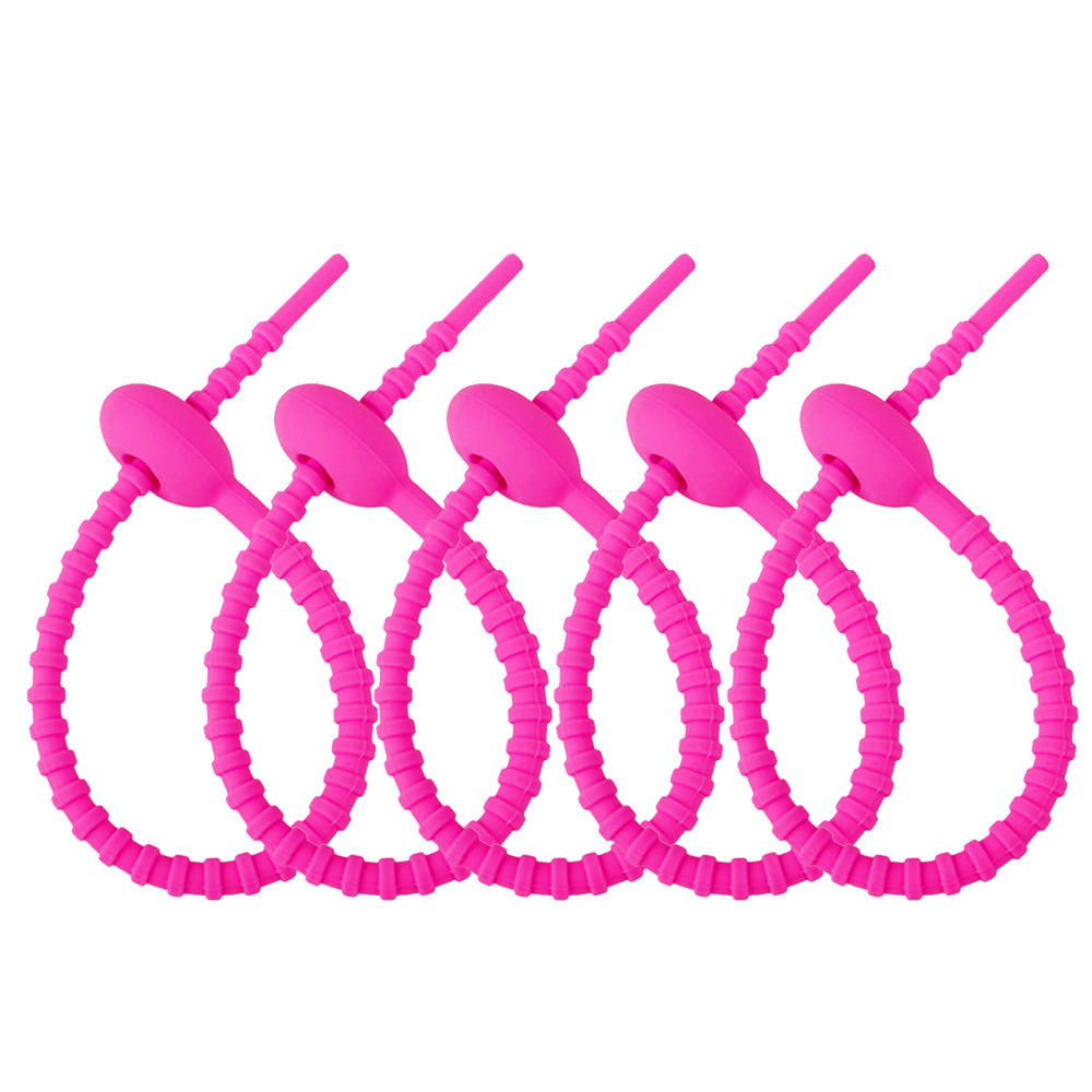 Picture of Color silicone ribbon key chain DIY clothing bag jewelry key chain lanyard data cable storage Winder