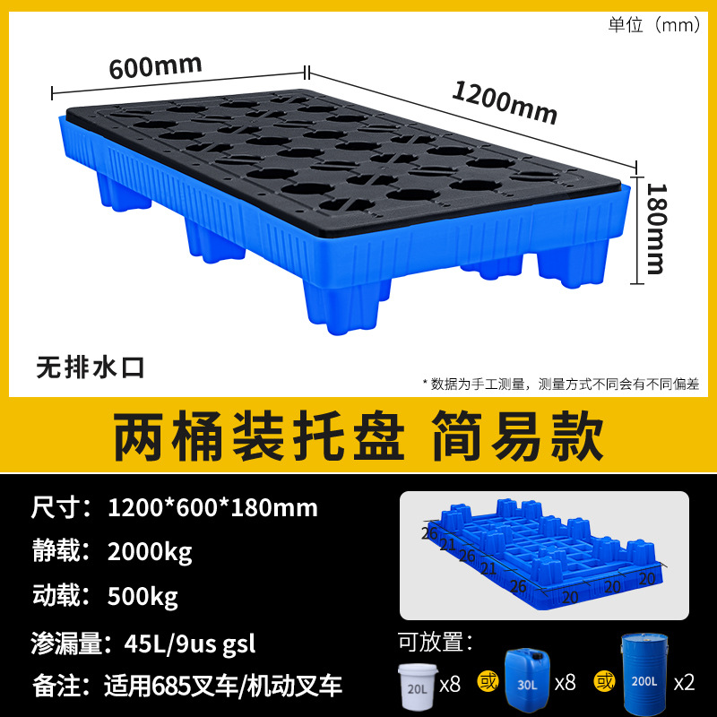 Picture of Laboratory Desktop Tray Hazardous Waste Anti-Leakage Tray Chemical Anti-Leakage Plastic Tray Oil Barrel Pad