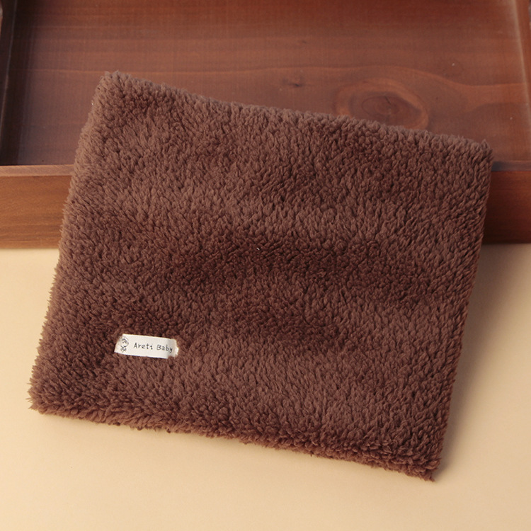 Picture of Winter New Korean Style Solid Color Children's Pullover Scarf for Boys and Girls Plush Thickened Scarf Baby Velvet Neck Sleeve