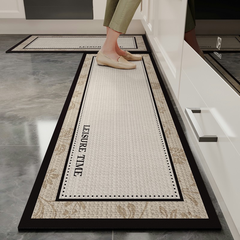 Kitchen Floor Mats Are Non-Slip and Oil-Proof, Special Foot Mats for Doorways, Waterproof Diatom Mud That Absorbs Water and Oil, Carpet That Absorbs Water and Is Non-Slip