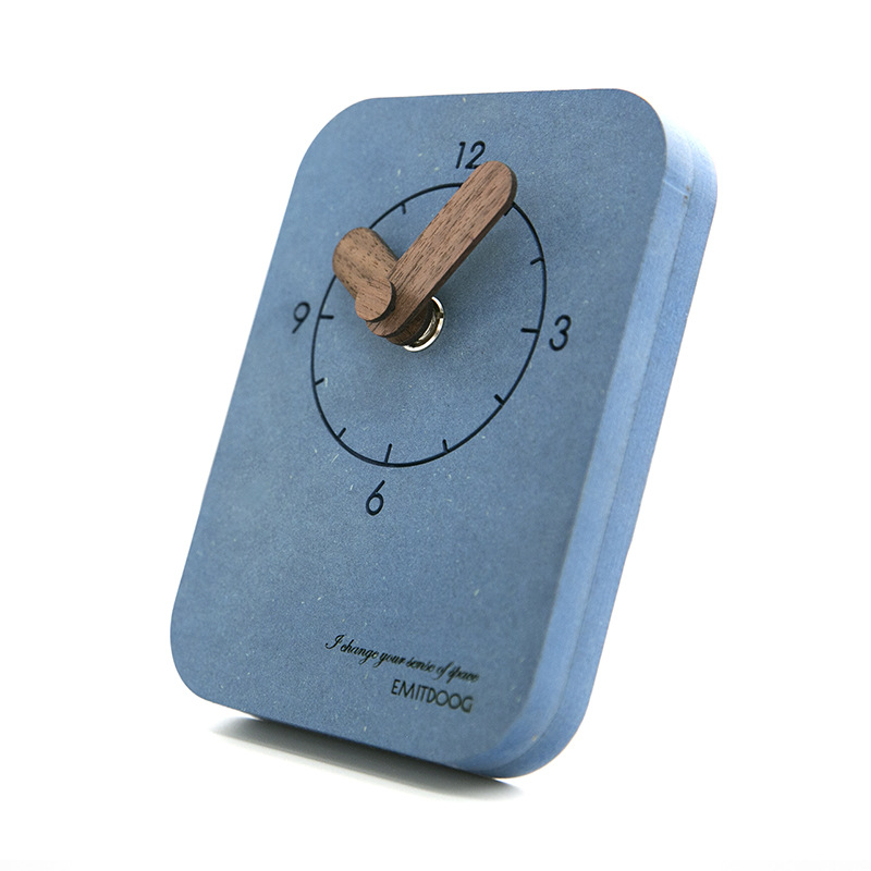 Wozoom American-Style Minimalist Desk Clock, Table Clock, Student Bedroom Silent Bedside Wall Clock