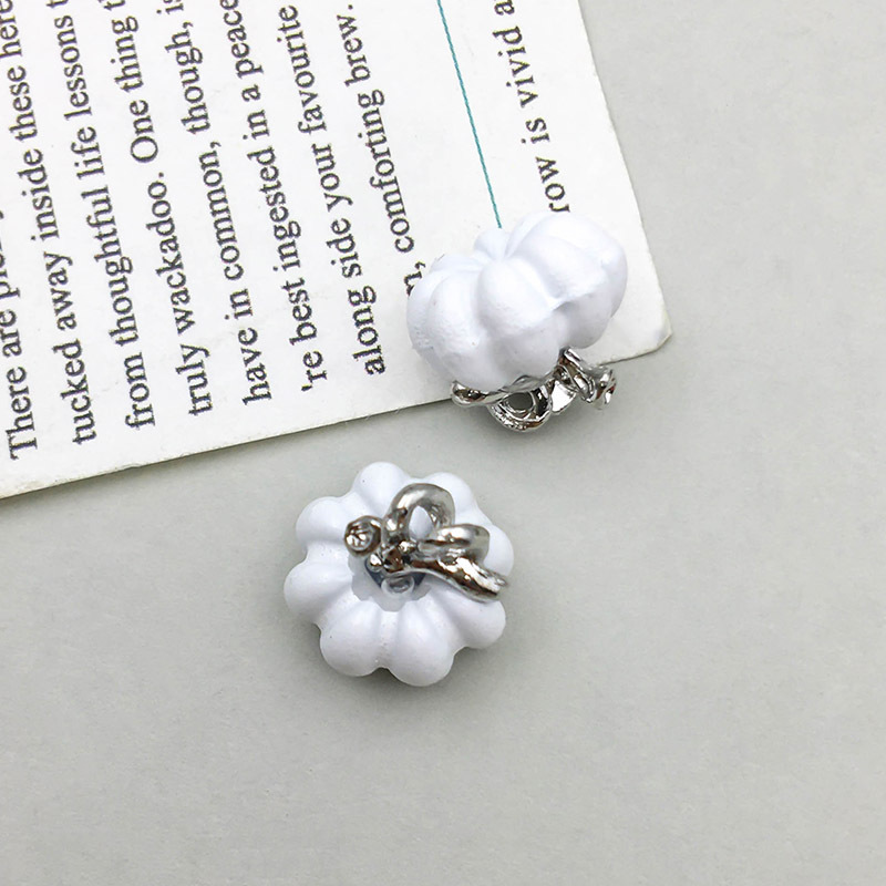 Picture of 1 new drop oil alloy colorful simulation maple pumpkin pendant pendant diy accessories