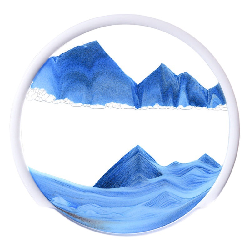 Cross-Border Popular Quicksand Painting Ornaments Birthday Gifts Living Room Decorations Office Desktop Decompression Hourglass Night Light