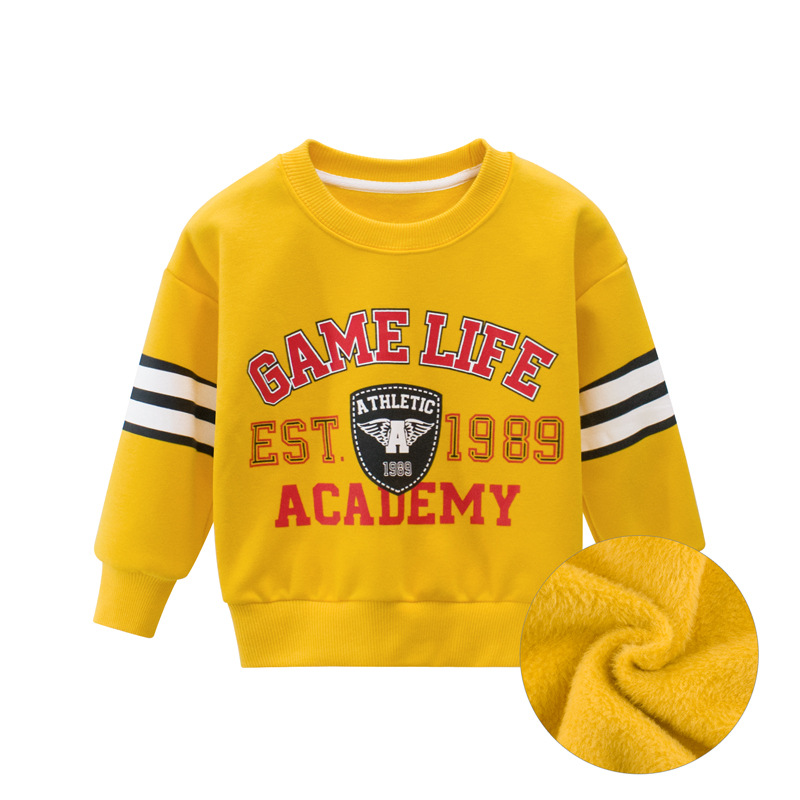 Picture of 27kids Brand Children's Wear Autumn 2022 Korean Style Children's Sweatshirt with Velvet Boy's Clothes Baby Jacket