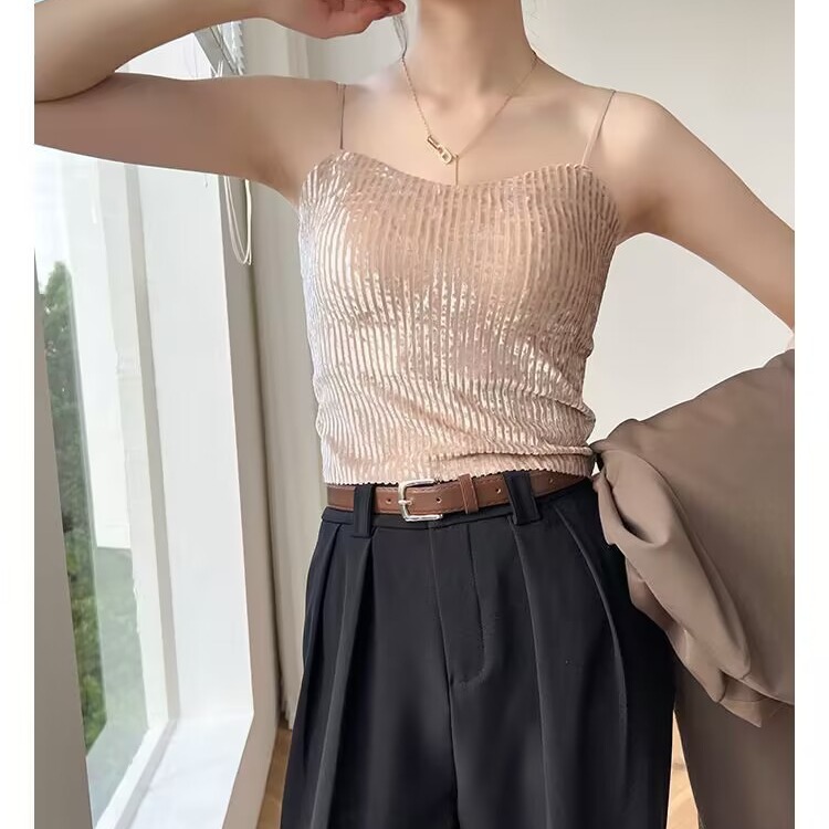 New product one piececomfortable thin shoulder strap fixed Cup inner wear-free underwear lace beauty back 5855