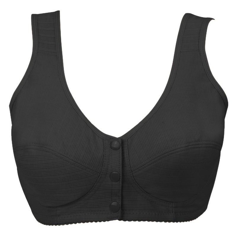 Middle-aged and elderly front buckle thin underwear women's vest without steel ring thin cotton bra large size foreign trade manufacturers wholesale