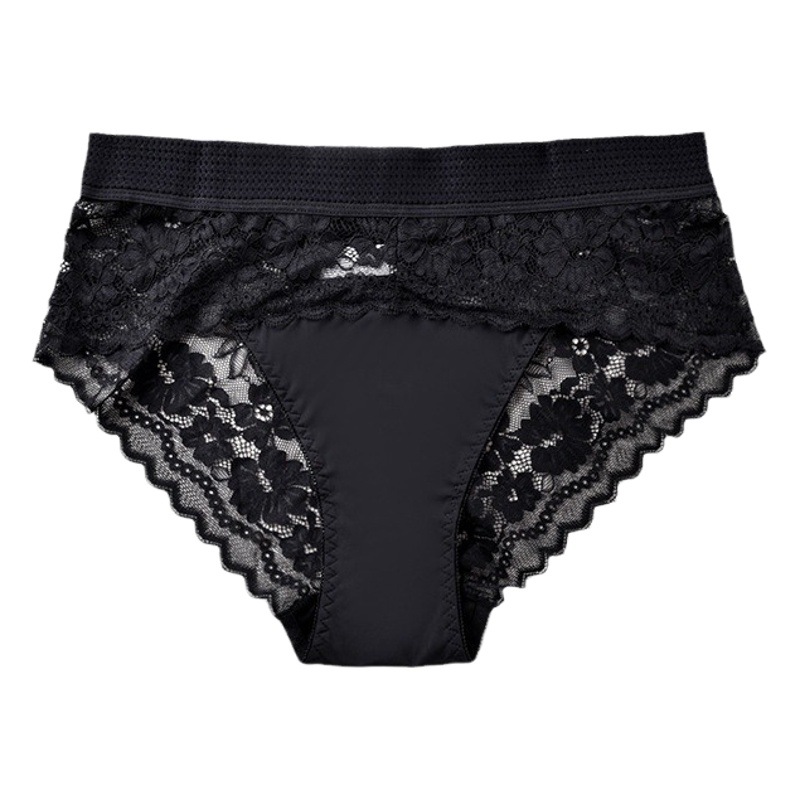 Plus size women's underwear sexy lace wide belt breathable belly contracting hip lifting women's briefs cross-border hot