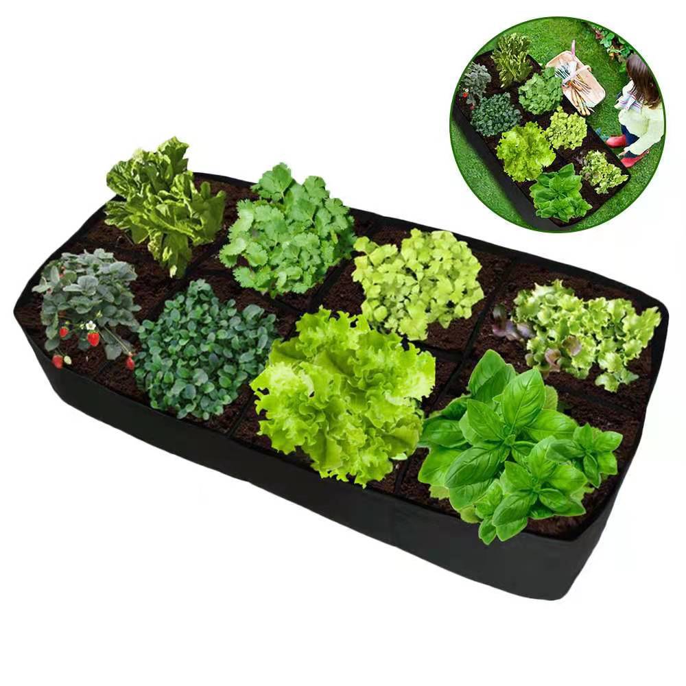Picture of Cross-Border Manufacturer Felt Multi-Compartment Planting Bags, Four-Compartment and Eight-Compartment Planting Bags, Felt Eight-Compartment Planting Buckets, Nursery Beds