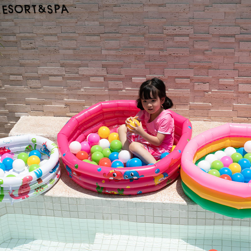 Picture of Baby Family Pool Safety and Environmental Protection Cartoon Bubble Bottom Swimming Pool Color Ocean Ball Pool Children's Water Play Toys