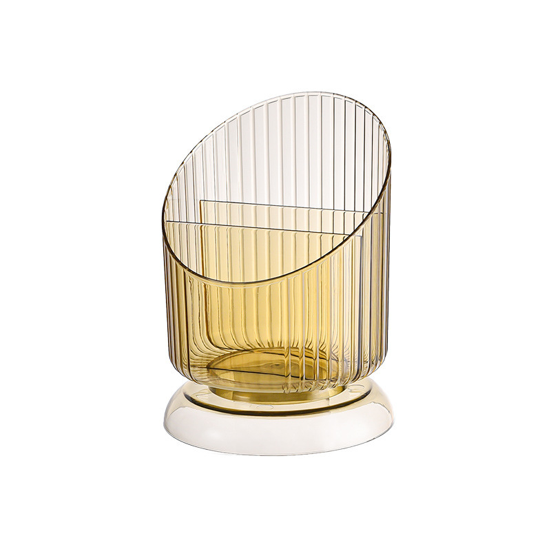 Picture of Desktop Transparent Pen Holder Student Holder Acrylic Desk Storage Box Study Stationery Small Pen Barrel Remote Control Storage