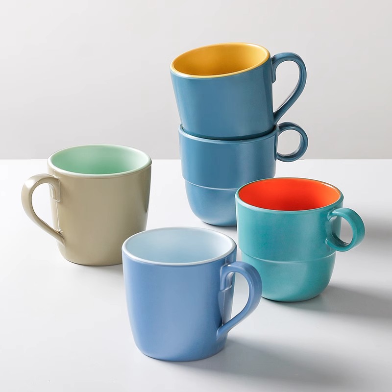Picture of Double Color Cup melamine tableware Cup commercial restaurant restaurant special small tea cup hot pot imitation porcelain with ear drop-resistant water Cup