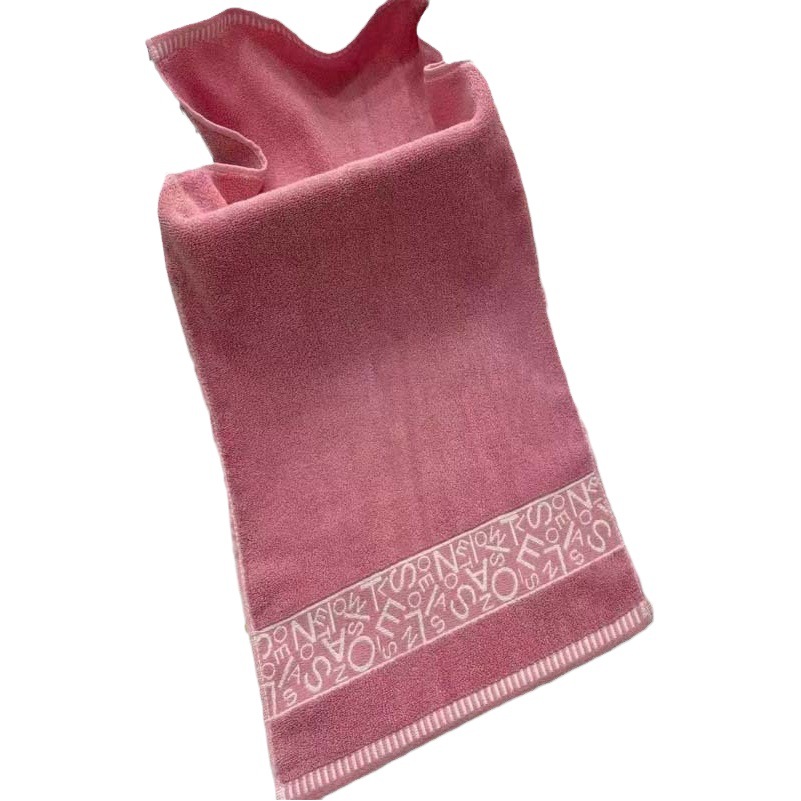 Xiaoao Pure Cotton Letter Towel Cotton Couple Adult Men and Women's Face Towel Bath Household Soft Absorbent No Hair