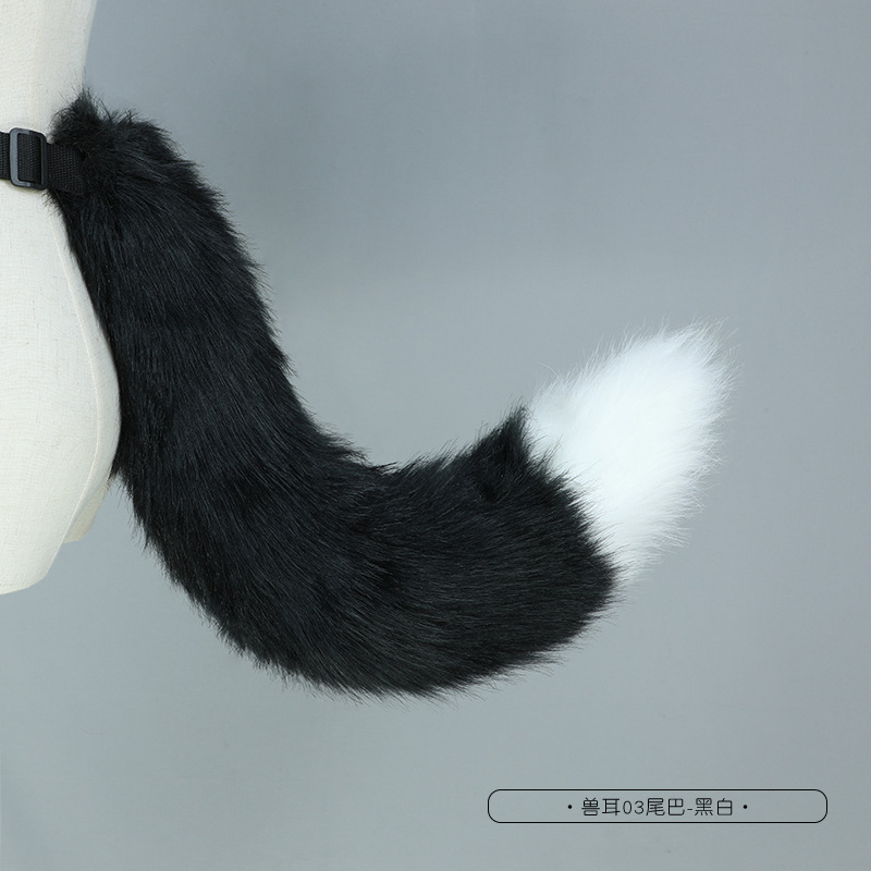 Picture of Handmade Simulated Animal Tail Cute Cosplay Dress up Comic Exhibition Fashion Accessories Handmade Plush Fox Tail