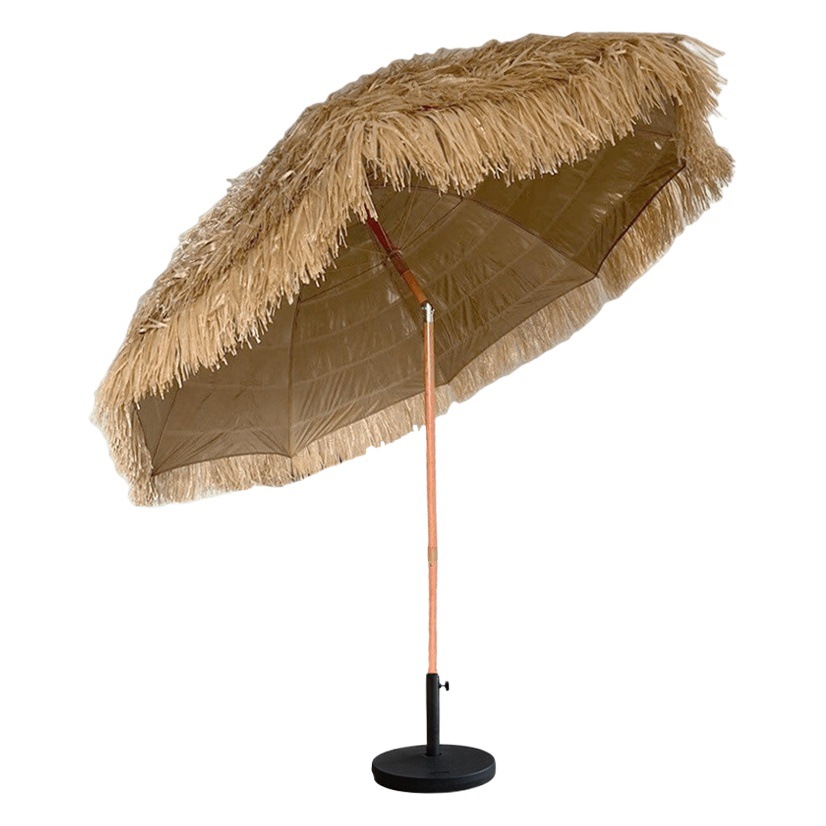 Outdoor Simulation Straw Umbrella Beach Courtyard Outdoor Shading Straw Umbrella Simulation Straw Sunscreen Farmhouse Straw Umbrella