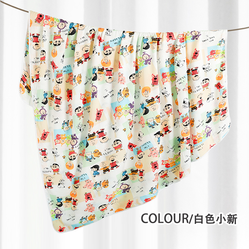 Picture of Summer Cotton Silk Artificial Cotton Double Layer Thin Quilt Cotton Silk Baby Blanket Baby Summer Household Sheds Children's Summer Cool Quilt