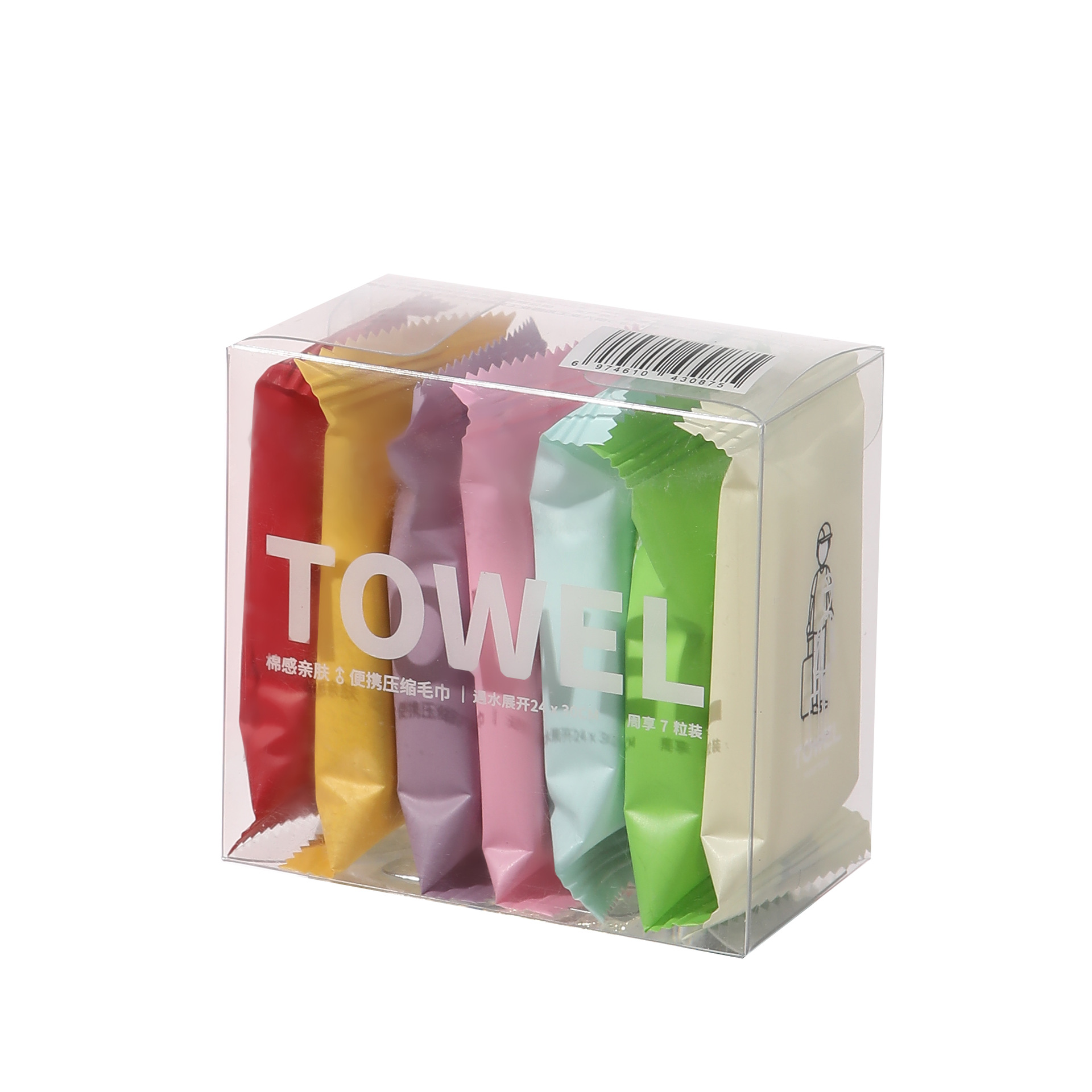 Picture of Disposable compressed towel wholesale travel towel thickened portable compressed towel makeup remover small square towel cleansing towel
