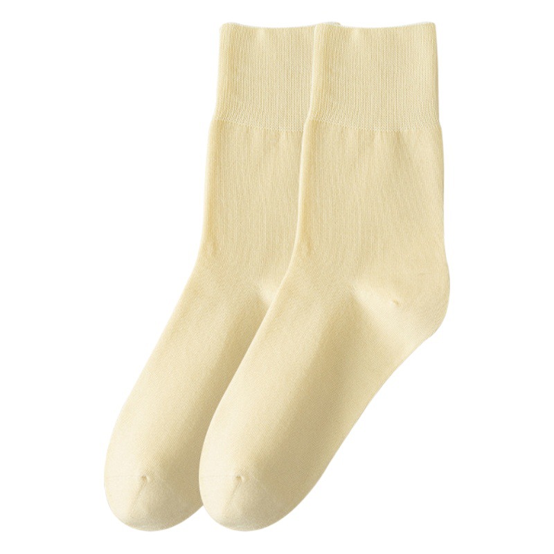 Yx Mid-Calf Socks, Pure Cotton Women's Autumn and Spring Loose Socks, Postpartum Socks, Zhuji Women's All-Cotton Seamless Anti-Pilling Women's Socks Wholesale