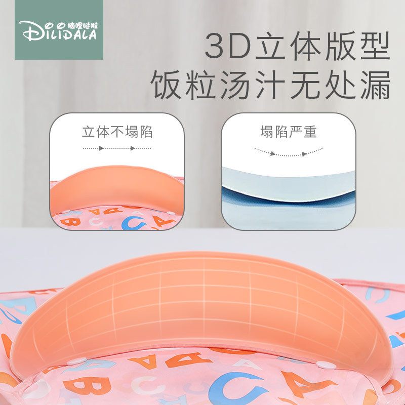 Picture of Children's Bib Set for Eating, Waterproof Dirty Smock, Baby Bellyband, Long-Sleeved Apron, Thin Autumn and Winter Baby Supplies