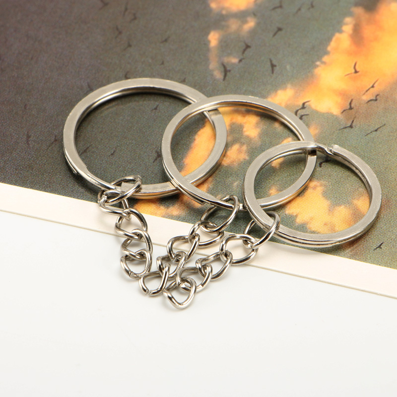 Picture of diy accessories handmade metal material four chain plating key ring keychain decorations wholesale