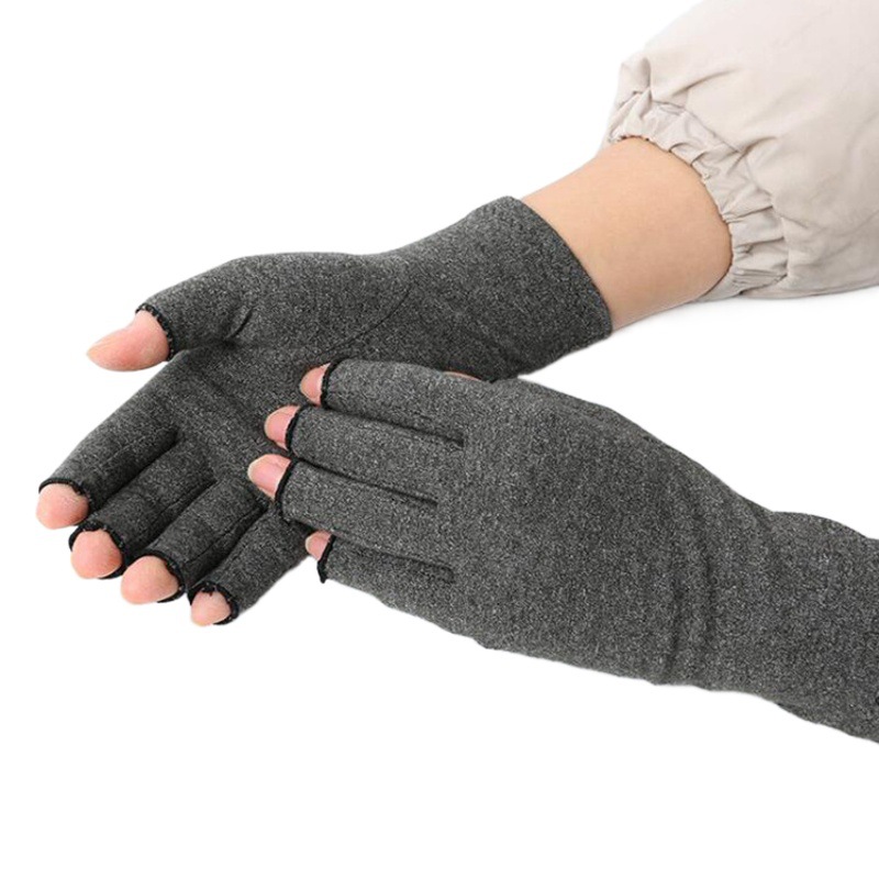 Outdoor Sports Fitness Gloves Half Finger Copper Fiber Silicone Non-slip Driving Riding Joint Care Gloves Wholesale