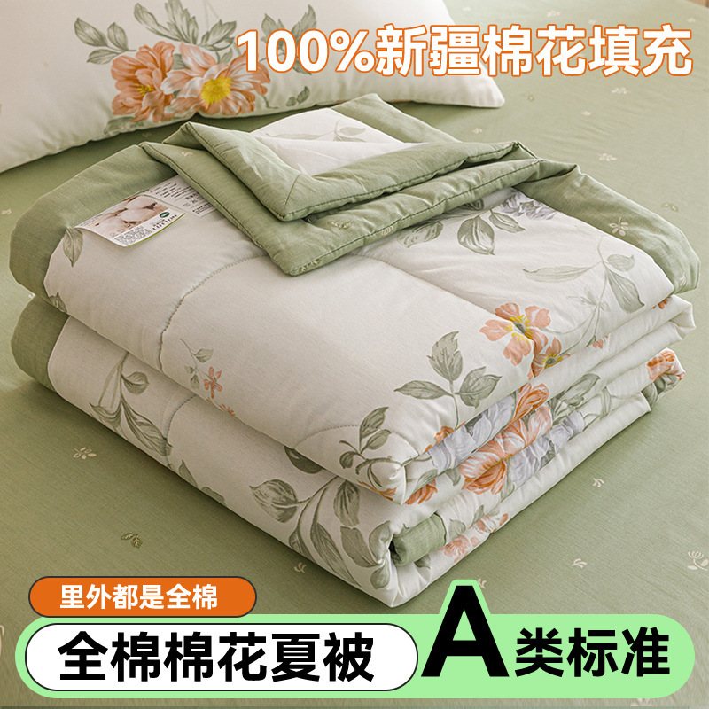 Picture of Class A cotton printed cotton summer quilt cotton washable air conditioner quilt Xinjiang cotton quilt core single double gift quilt