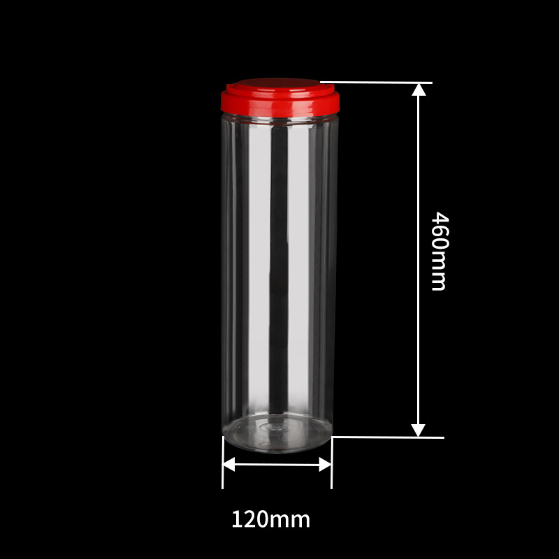 Picture of Factory Straight Hair Pet Tie Bottle Extra Long Transparent Storage Plastic Bottle Sub-Packaging Sealed Bottle Round Straight Bottle