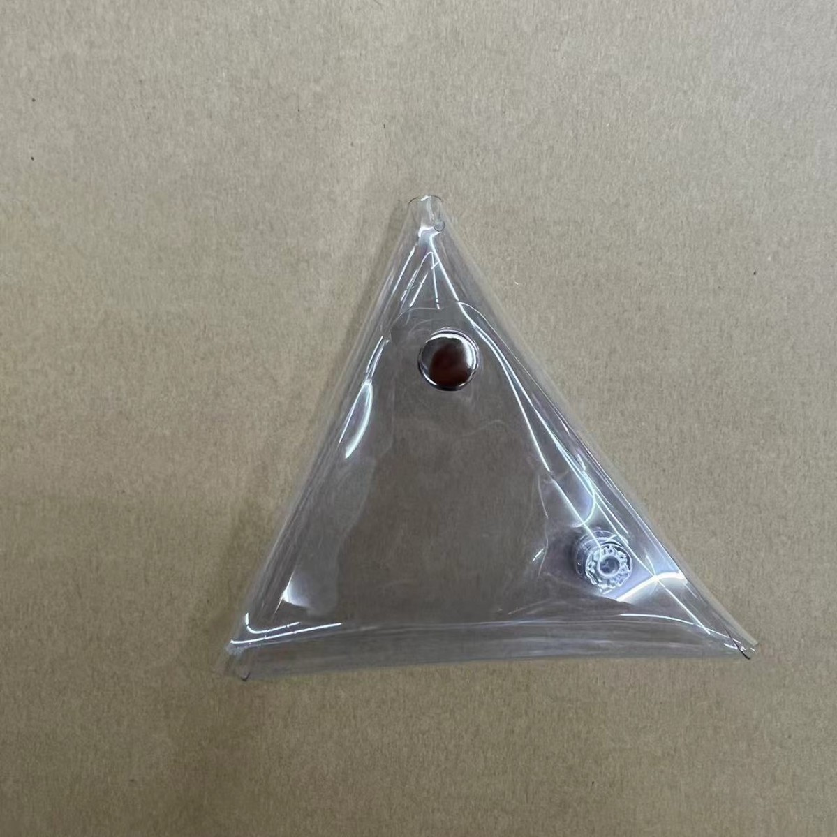 Picture of Transparent Coin Purse PVC Triangle Headset Data Cable Storage Bag Keychain Plastic Bag PVC Mini Key Bag