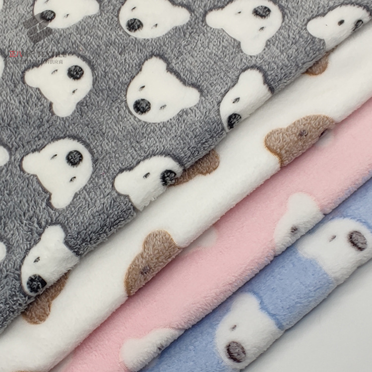 Spot Double-sided Coral Fleece Offset Printing Jacquard Panda Bear Warm Home Service Home Furnishing Noodles