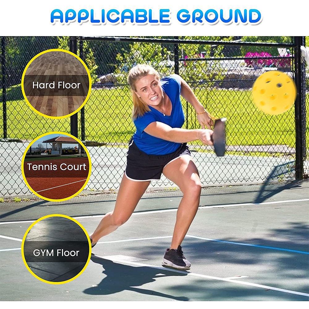 Picture of Pickleball Storage Bag with 40 Holes, 74mm Hole Balls, Pe Floating Balls, Pickleballball Led Light-Up