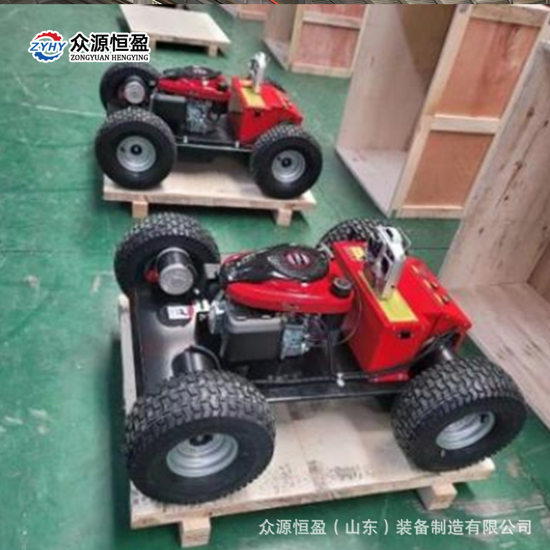 Loncin Four-Wheel Drive Lawn Mower Exported to South Korea Zy550 Wheeled Remote Control Lawn Mower Garden Greening Orchard Weeder
