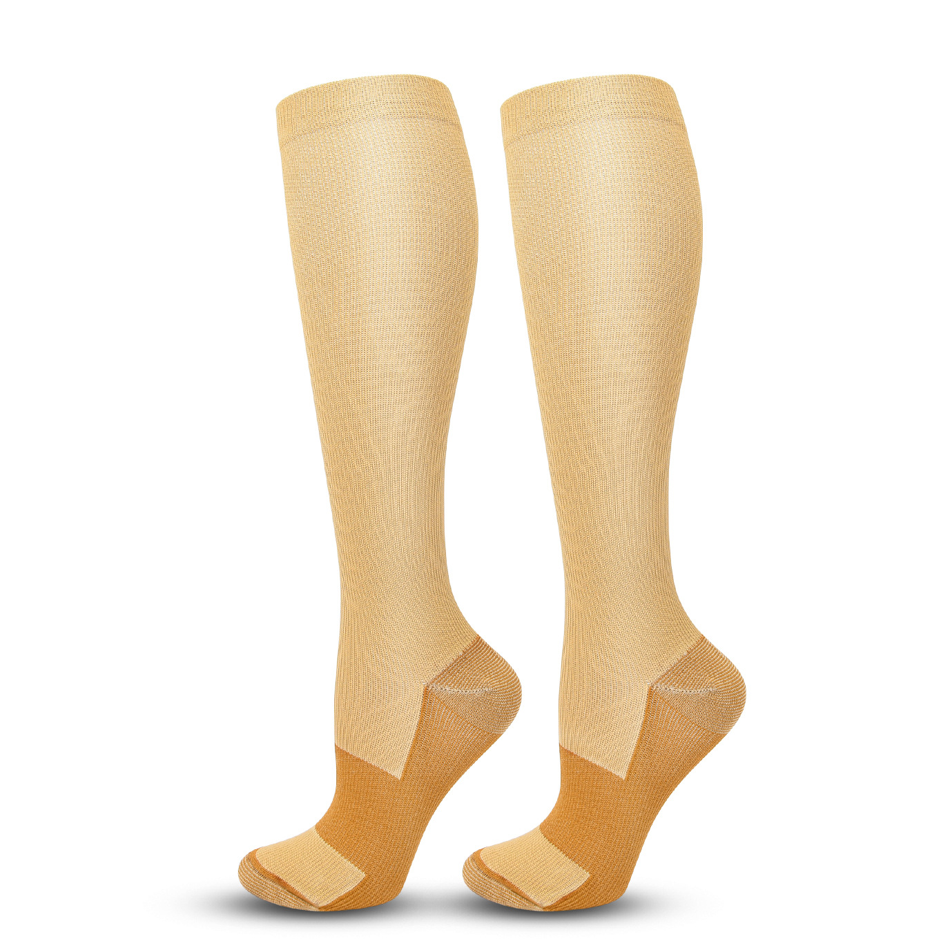 Picture of Solid Color Sports Compression Socks Anti-flexure Compression Socks Running Stretch Socks Suitable for Nurse Wrap Calf