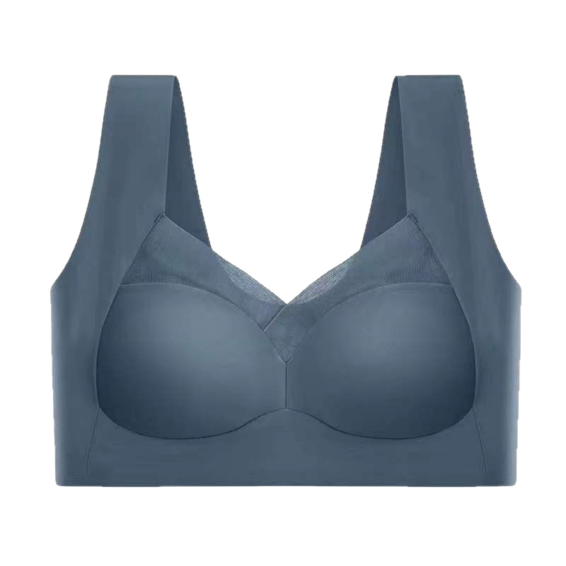 Picture of Spring and Summer Seamless Push-up Underwear Women's Small Chest Thin Adjustable Anti-sagging Paramilia Non-rimless Fixed Cup