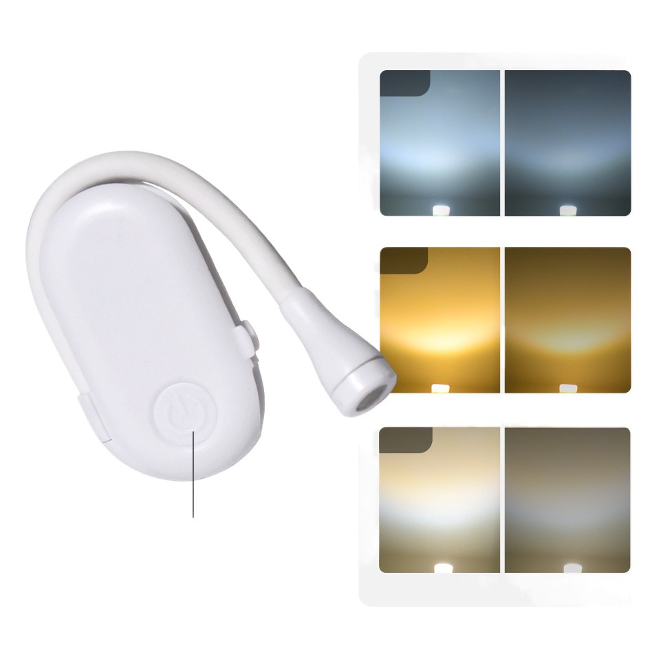 Creative cross-border mini clip lamp learning USB rechargeable lamp bedside convenient lamp student reading dormitory night light