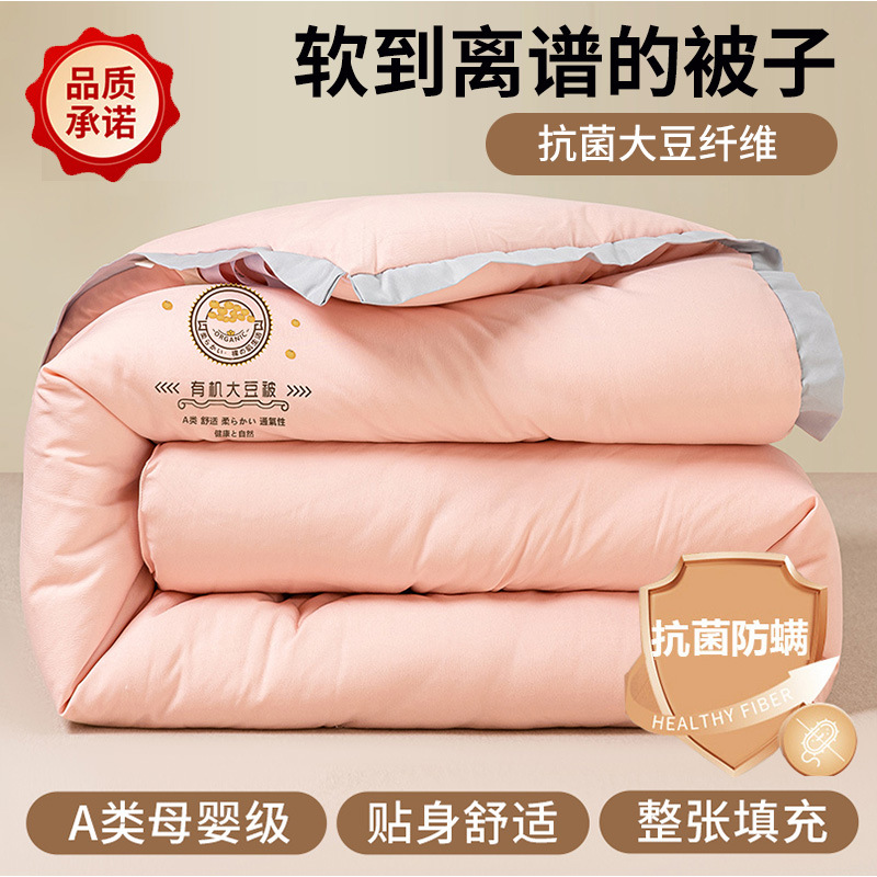 Picture of Soybean Fiber Quilt Winter Quilt Thickened Warm Winter Quilt Core Quilt Autumn Winter Quilt Spring and Autumn Quilt Single Winter
