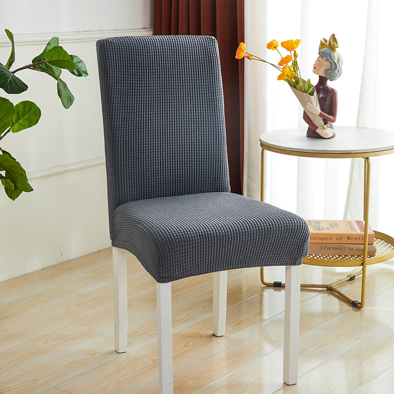 Picture of Plaid Polar Fleece Thickeneded One-Piece Elastic Hotel Restaurant Chair Cover Anti-Fouling Stool Cover Chair Cover