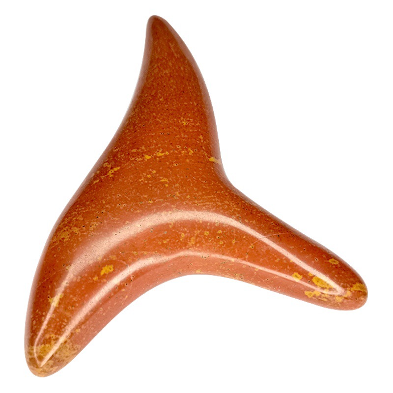Massager Red Stone Triangular Cone Foot Massager Triangular Stick Extra Large Stone Cone Large Triangular Stone Foot Massager