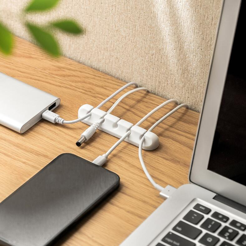Picture of Desktop Cable Organizer Data Cable Organizer Holder Storage Charging Cable Organizer Cable Collection Buckle Holder