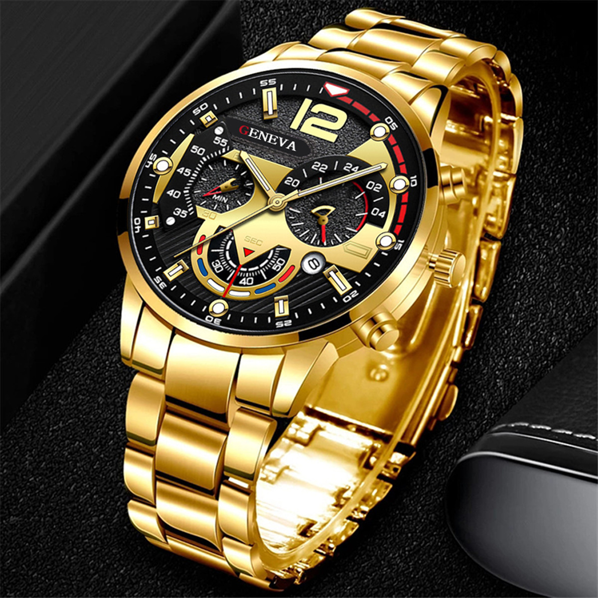 Watchs Cross-Border Adult Watch Business High-End Quartz Watch Alloy Non-Mechanical Watch Men's Watch Three Eyes Wholesale