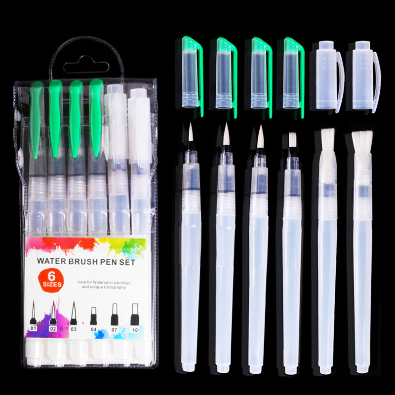 Water fountain pen watercolor brush soft brush set large capacity water storage pen solid watercolor special brush wholesale