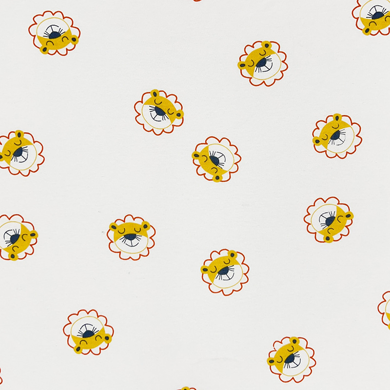 Picture of Kilogram price Class A cotton wool cloth printed double-sided knitted printed cloth baby T-shirt saliva towel clothing fabric