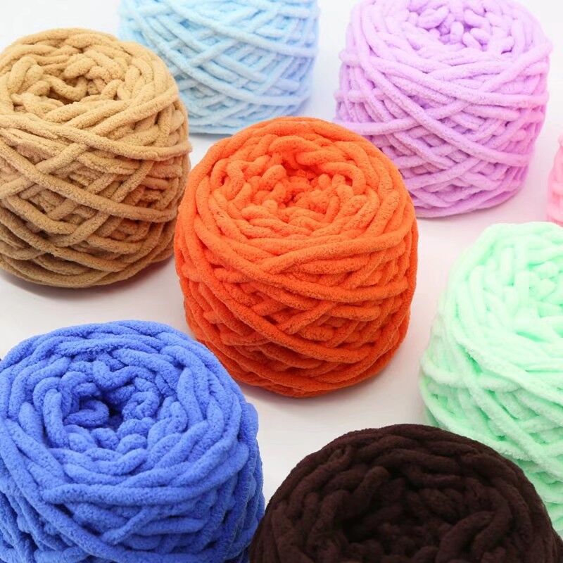 Picture of Ice Strip Thread Single Strand Thick Stick Needle Thread Knitting Blanket Slipper Thread Scarf Hat Scarf Thread Manufacturer Wholesale Worsted