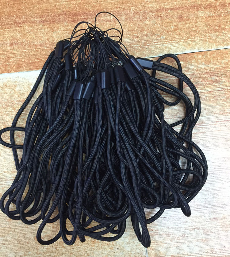 Picture of Factory 3.0mm round nylon mobile phone lanyard wrist rope U disk color short lanyard flashlight camera rope