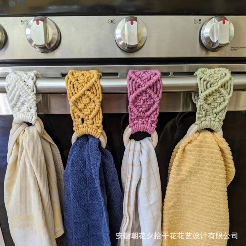 Picture of Cross-border E-commerce Hand-woven Towel Hanging Ring Decorative Tapestry Towel Rack Decorative Boutique Hanging Nordic Style