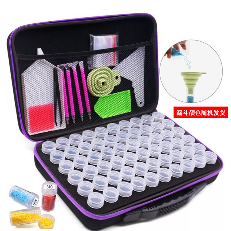 Picture of DIY diamond painting tool 60/120/240 grid drill bottle portable storage bag suit foreign trade new drill