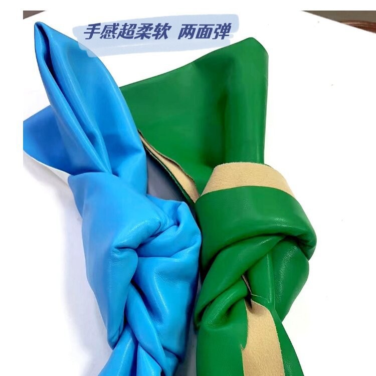 Picture of Soft Double-Sided Elastic Sheepskin Texture Pu Leather for Clothing, Pants, Bags, Hats, Toys, Protein Leather in Stock