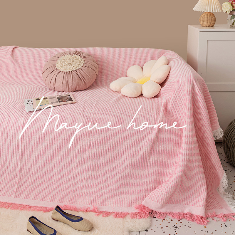 ins Pink Girl Heart Sofa Towel Sofa Cover Universal Full Covering Sofa Cover Cloth Sofa blanket