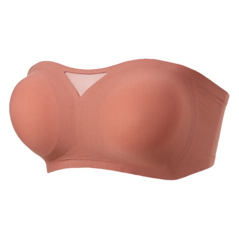 Strapless Intimates for Women, Thin, Anti-Exposure, Invisible Tube Top Intimates, Seamless, Comfortable, Wire-Free, Small Breast Push-Up Bra