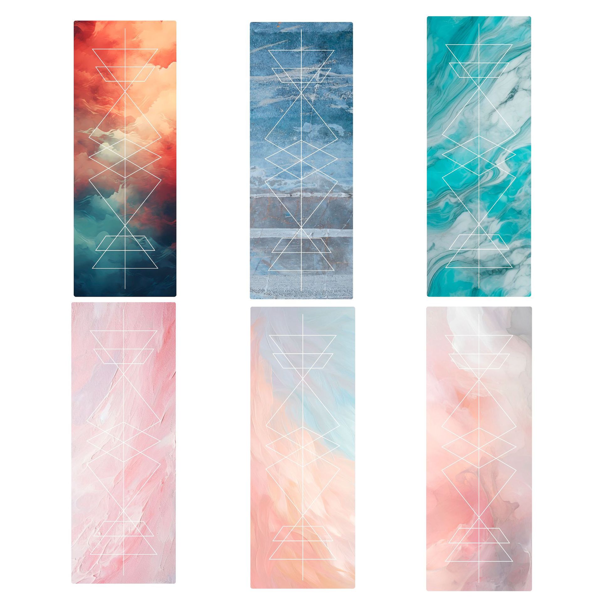 PU Natural Rubber Printed Body Line Yoga Mat Thickened Non-Slip Fitness Sports Shock Absorbing Quiet Travel Mat