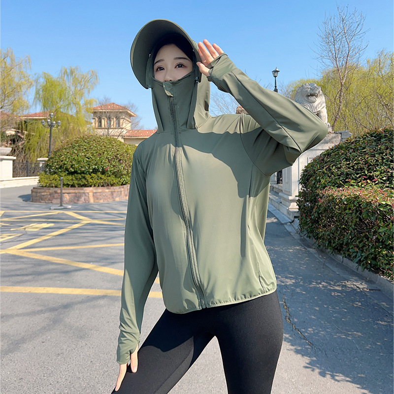 Picture of Jiao's Same Style Summer Ice Silk Non-Uv Protection Clothing for Men and Women with Brim, Non-Uv Protection, Breathable, Quick-Drying Fishing Sun Protection Clothing
